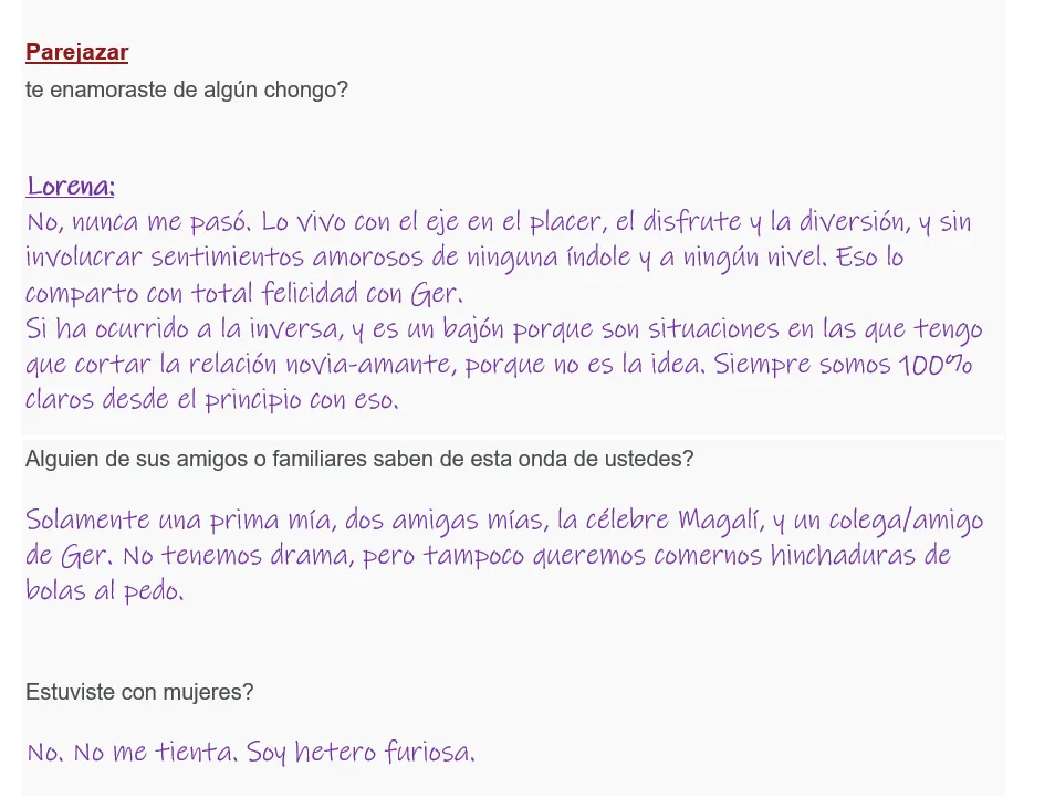 Las respuestas de mi novia infiel para ustedes!