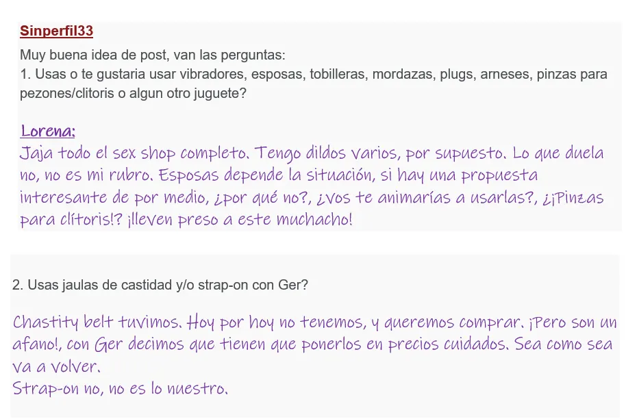 Las respuestas de mi novia infiel para ustedes!