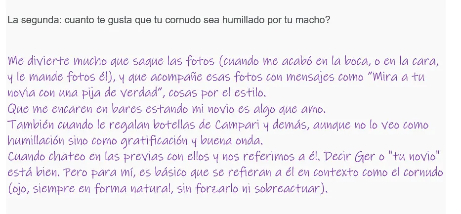 Las respuestas de mi novia infiel para ustedes!