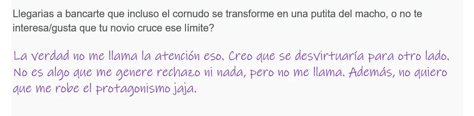 Las respuestas de mi novia infiel para ustedes!