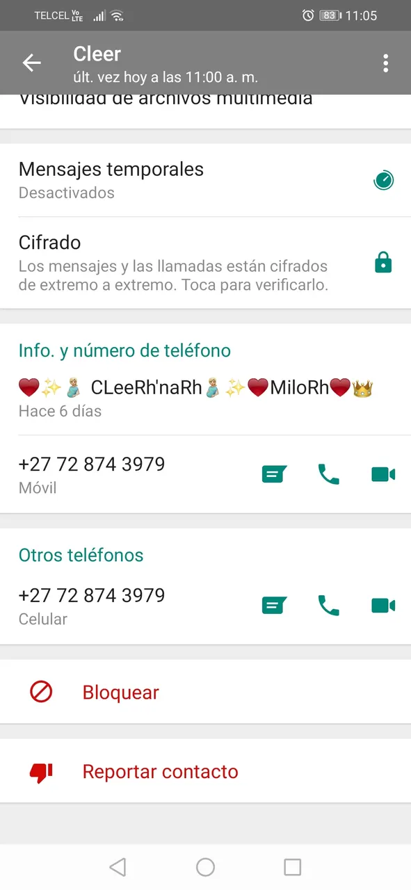 Facebook y whatsapp de cleer (inglés)