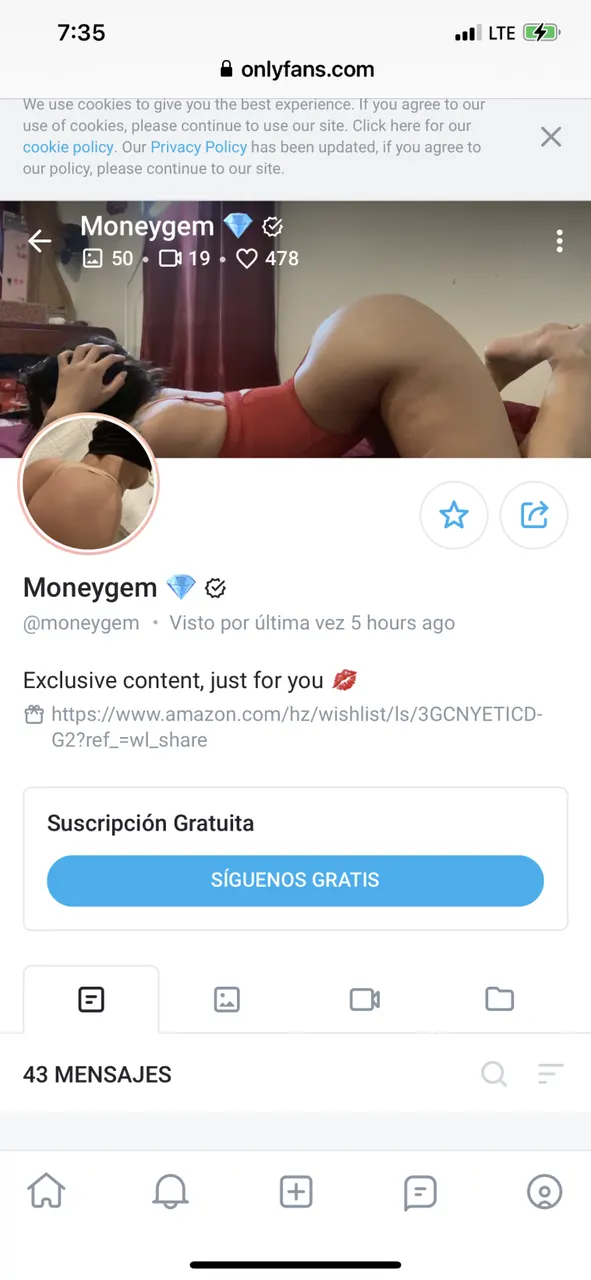Hermosa chica de only fans