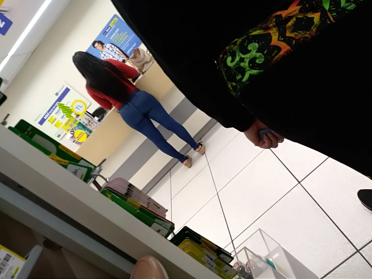 Nalgona en la cola del coppel