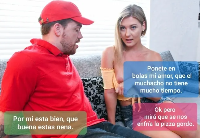 Fotonovela porno: "Un delivery para mi mujer" (#1)